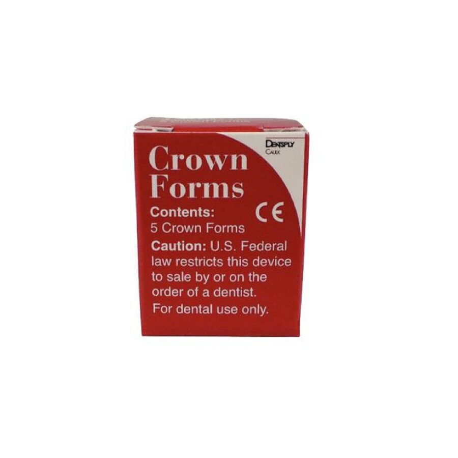 Dentsply Celluloid Crown Forms 5/Box F5LLG 7.25mm 611580 Dens 'N