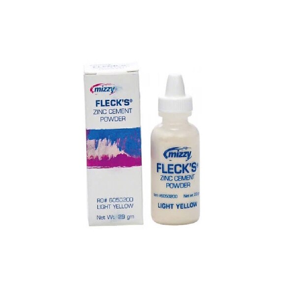 Keystone Fleck's Cement (Mizzy) 29gm Powder Light Yellow 6050200 Dens 'N Dente